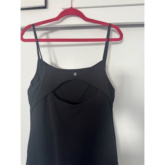 LULULEMON BLACK ALIGN CAMI STRAP DRESS WITH SHORTS SZ 14 - Picture 3 of 3